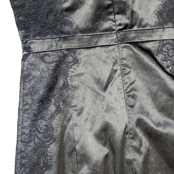New Guess Los Angeles Satin Lace sheer Fitted 4 S - Picture 8 of 9